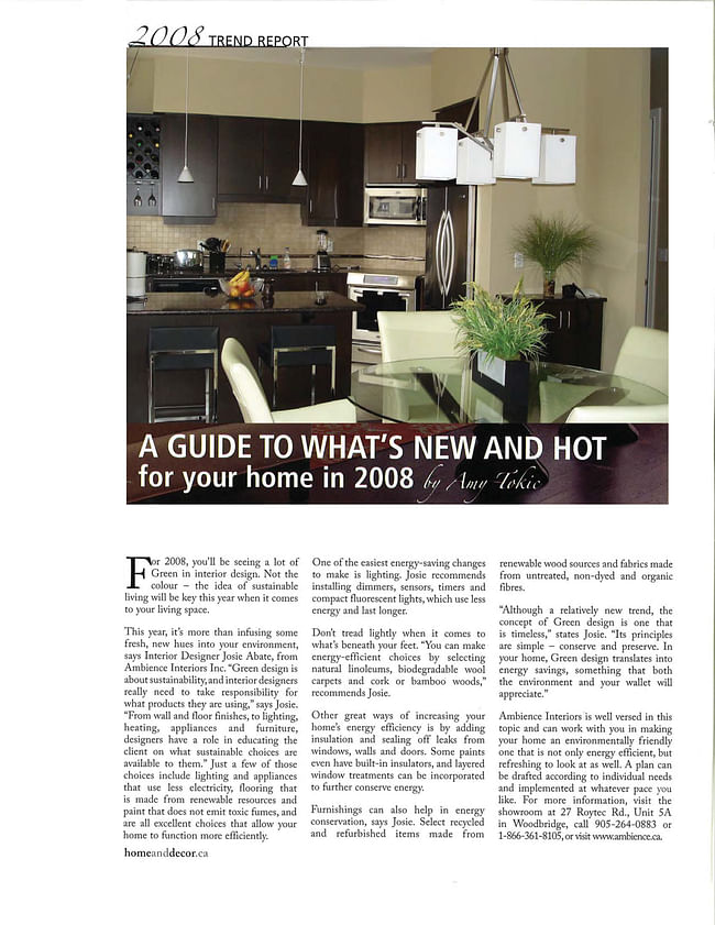 A guide to what's NEW and HOT for your home!