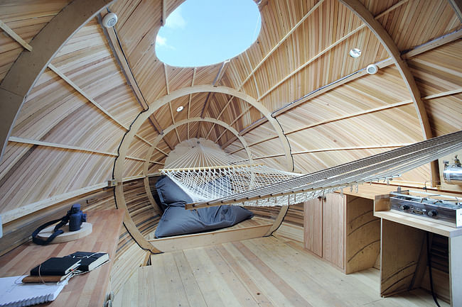 Shortlisted for RIBA Stephen Lawrence Prize 2014: The Exbury Egg, New Forest by PAD Studio. Photo: Nigel Rigden