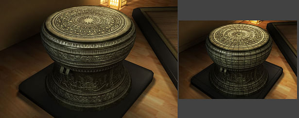 3D Ancient drum
