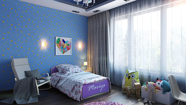 3d renderings of the kids bedroom