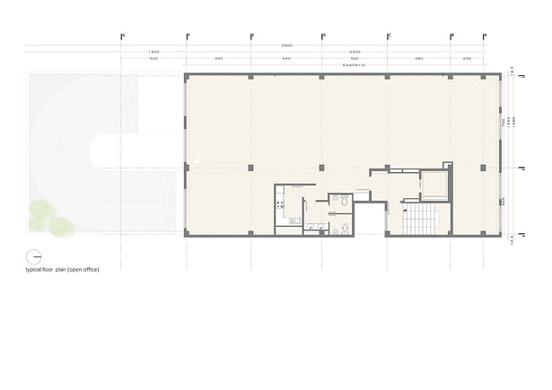 Typical plan (open plan)