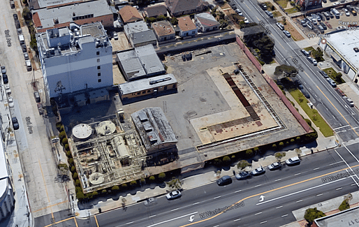 There are plans to build affordable housing on the site of an oil-drilling facility in Arlington Heights, Los Angeles. Screenshot via Google Maps. 