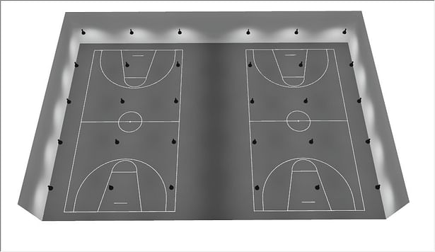 Basket Court ball lighting design