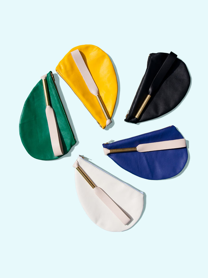 Otaat / Myers Collective oval pouch with strap. Image courtesy of Otaat / Myers Collective.