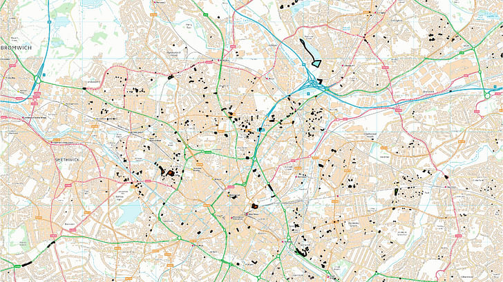 Marginal & infill sites (map shows the 14 hectares of marginal council sites Birmingham). Image courtesy of WikiHouse.
