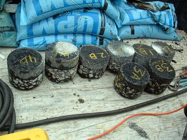 Asphalt Pavement Core Samples