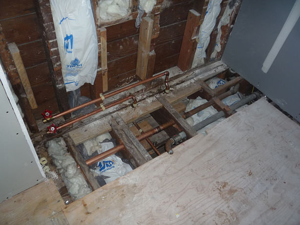 Master Bathroom Tub Plumbing Rough In