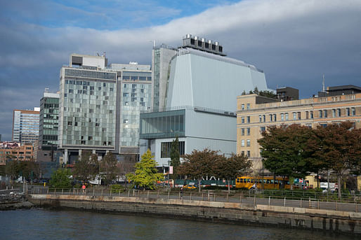 The new Piano-designed home of the Whitney Museum, as seen from across the Hudson River. Credit: Timothy Schenck via the Whitney Museum of American Art