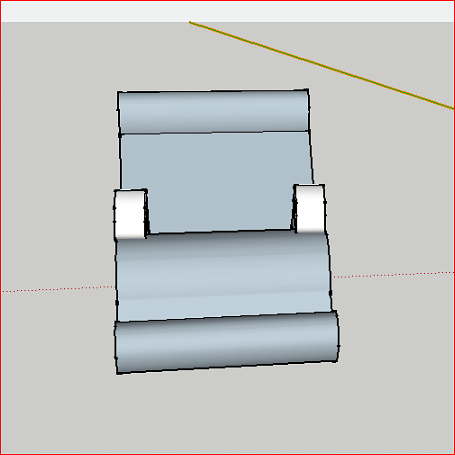 Front Perspective of Proposed 'Musical Note' Chair 