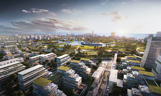 Conceptual Planning and Urban Design in the Coastal Area of Dong Fang City, China by Nanjing Urban Planning & Design Institute of S.E.U Co., Ltd. Image courtesy of WAF.