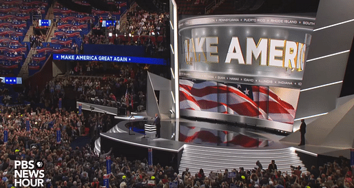 Screen shot from PBS News Hours' 'Donald Trump Jr. and New York delegates clinch nomination for Donald Trump', via youtube.com.