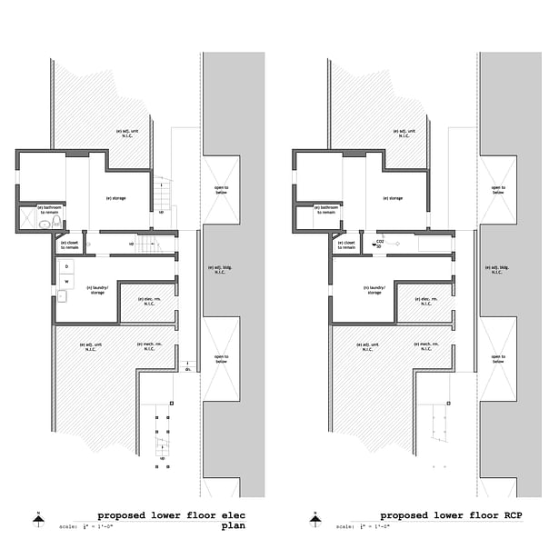 Existing & Proposed Lower Floor RCP