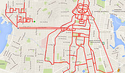 These fascinating GPS doodles were 'drawn' by cycling the grid of the city