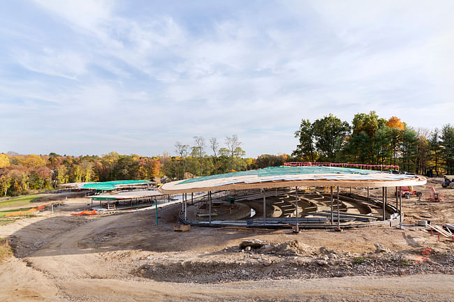 Under construction - The Grace Farms 'River' project by SANAA. Photo courtesy of Grace Farms. © Dean Kaufman, 2014