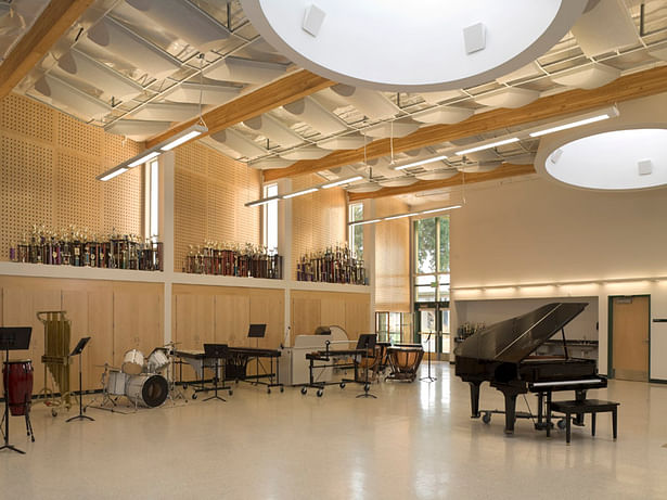 Band room in new performing arts building
