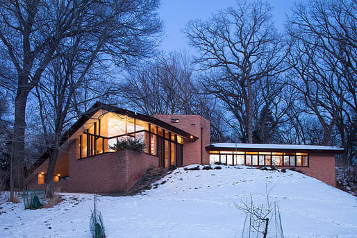 The Olfelt House by Frank Lloyd Wright is now for sale. Photo: Berg Larsen Group. 