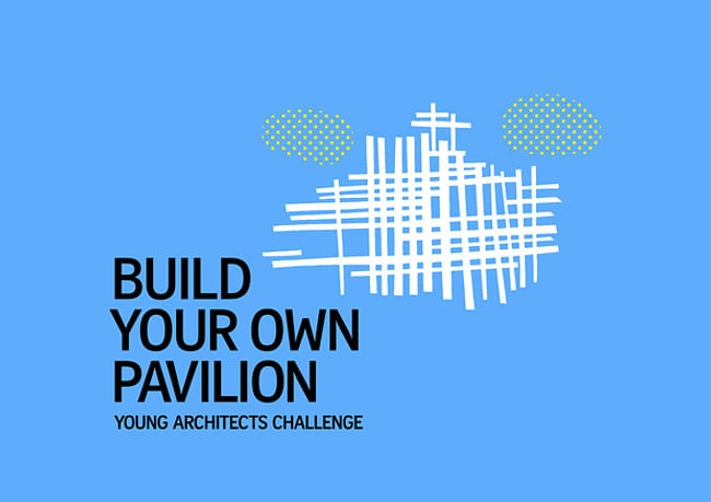 Pentagram designed the identity of Build Your Own Pavilion: Young Architects Challenge, launched by Serpentine Galleries and Kidesign.