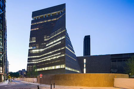 Tate Modern's Blavatnik Building by Herzog & de Meuron. Location: Bankside, central London, England. Photo: Iwan Baan.