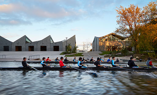 WMS Boathouse at Clark Park by Studio Gang. Photo: Steve Hall © Hedrich Blessing.
