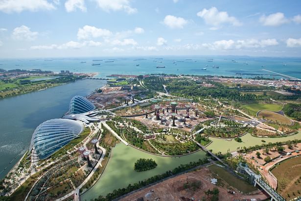 Cooled Conservatories, Gardens by the Bay - Aerial view