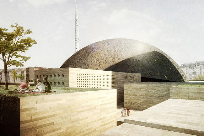 proposal for the Central Mosque of Prishtina, Kosovo by OODA and AND-RÉ with AFA CONSULT / Rui Furtado as the engineering partner