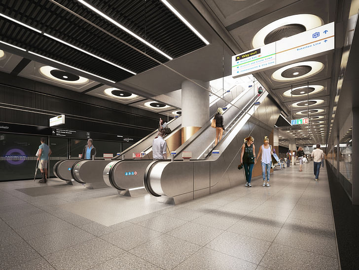 Rendering of Paddington station platform. Image courtesy of WestonWilliamson+Partners.