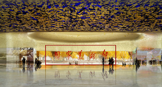 'The summer hall overhung with a gold ceiling'. © Ateliers Jean Nouvel & BIAD