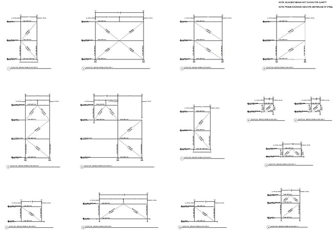 The lateral force resisting system chosen for the building located in Cambridge, Massachusetts was concentrically braced frames. This lateral force resisting system was chosen because it provides the high stiffness required to meet the lateral drift requirements. When choosing the location of the braces, architectural restraints as well as symmetry were taken into account. A symmetric system was desired in order to limit the torsion imposed on the building by the lateral loads. The brace...