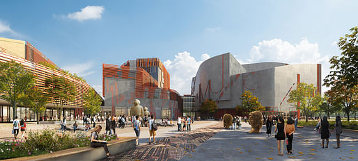 Rendering of the future Shenzhen Conservatory of Music. Render: Fancy, all images courtesy of Miralles Tagliabue EMBT.