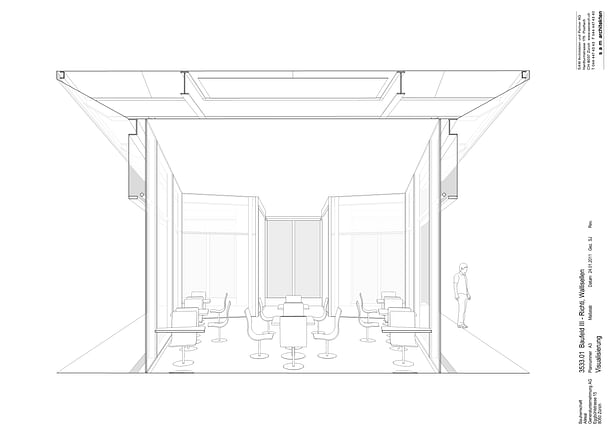 Restaurant structural perspective section