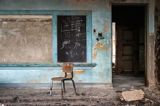 Photographer Johnny Joo has documented dozens of shuttered schools throughout the Eastern U.S. (via mirror.co.uk)