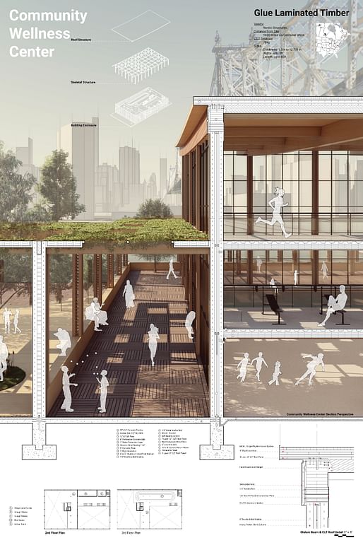 Third Place: Timber Living. Students: Cyrus Amani, Osiel Guzman, Himangshu Kedia, and Wei-Che Chang, University of Illinois at Urbana-Champaign. Faculty Sponsor: Tait Johnson, University of Illinois at Urbana-Champaign.