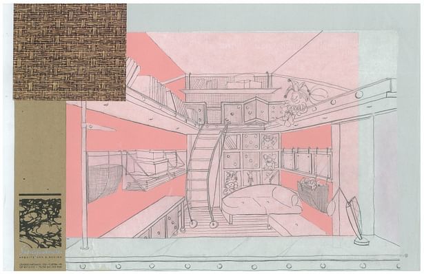 Twins' Playroom | Interior Hand-Sketch