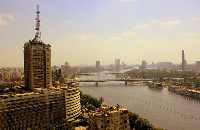 The dominating profile of the Maspero television building. Credit: Wikipedia