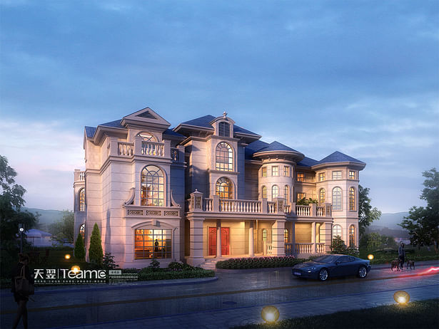 3d rendering-villa