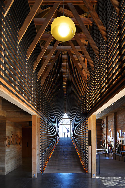 De Leon & Primmer Architecture Workshop's Wild Turkey Bourbon Visitor Center, 2013. Photo Courtesy De Leon & Primmer Architecture Workshop.  