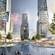 Rendering of UNStudio's proposed Yongjia World Trade Center (Image courtesy of UNStudio; Rendering: moka-studio)