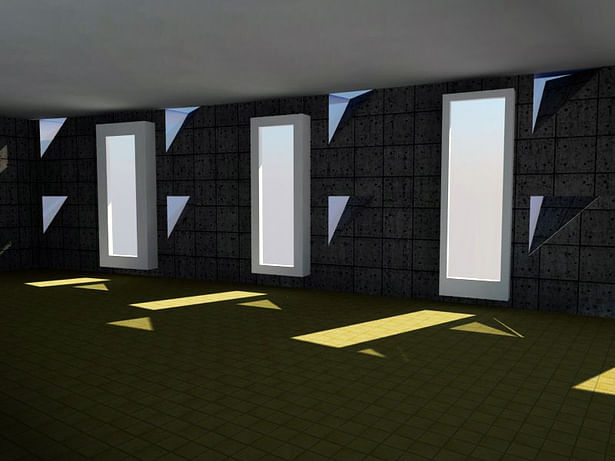  Diffused lighting in classrooms through triangular projections
