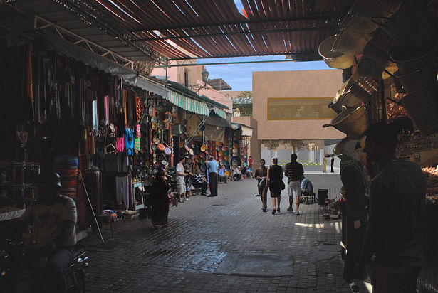  View through souk (market) of entrance