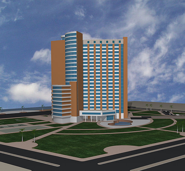 School final project five stars hotel 3d view