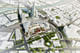 Los Angeles Union Station Master Plan - Stage 4, aerial view. Rendering © Grimshaw