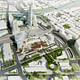 Los Angeles Union Station Master Plan - Stage 4, aerial view. Rendering © Grimshaw