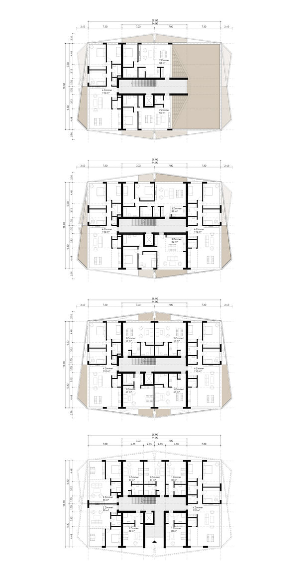 Type B Floor Plans