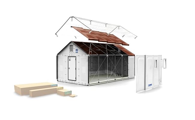 A render of the 'Better Shelter.' Credit: Ikea Foundation via the Verge