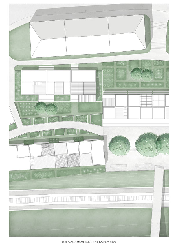 site plan of new housing at the slope