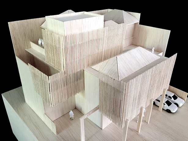 SPLIT LEVEL RESIDENCE ARCHITECTURE MAQUETTE