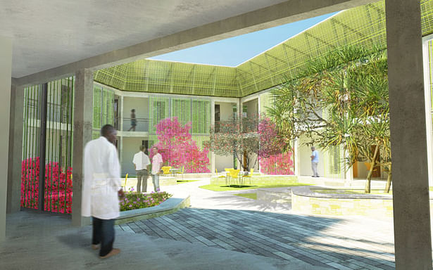 Courtyard Rendering from the Ground Floor