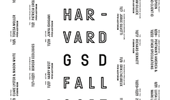 Get Lectured: Harvard GSD, Fall '17