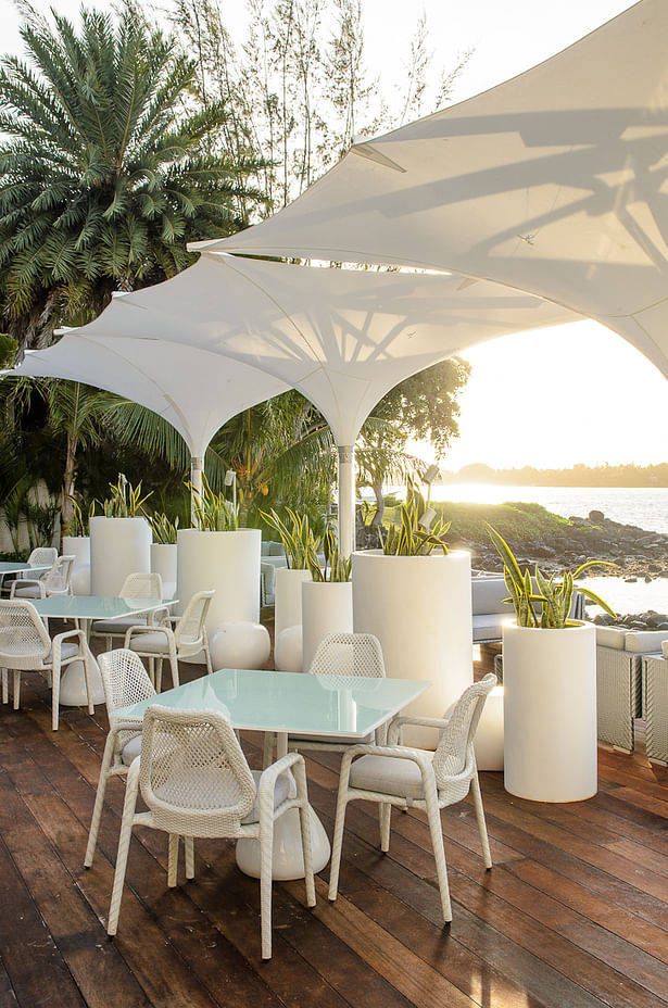 Beach deck restaurant