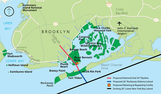 Controversy has arisen over a planned pipeline that would stretch under the Rockaways. Credit: Williams